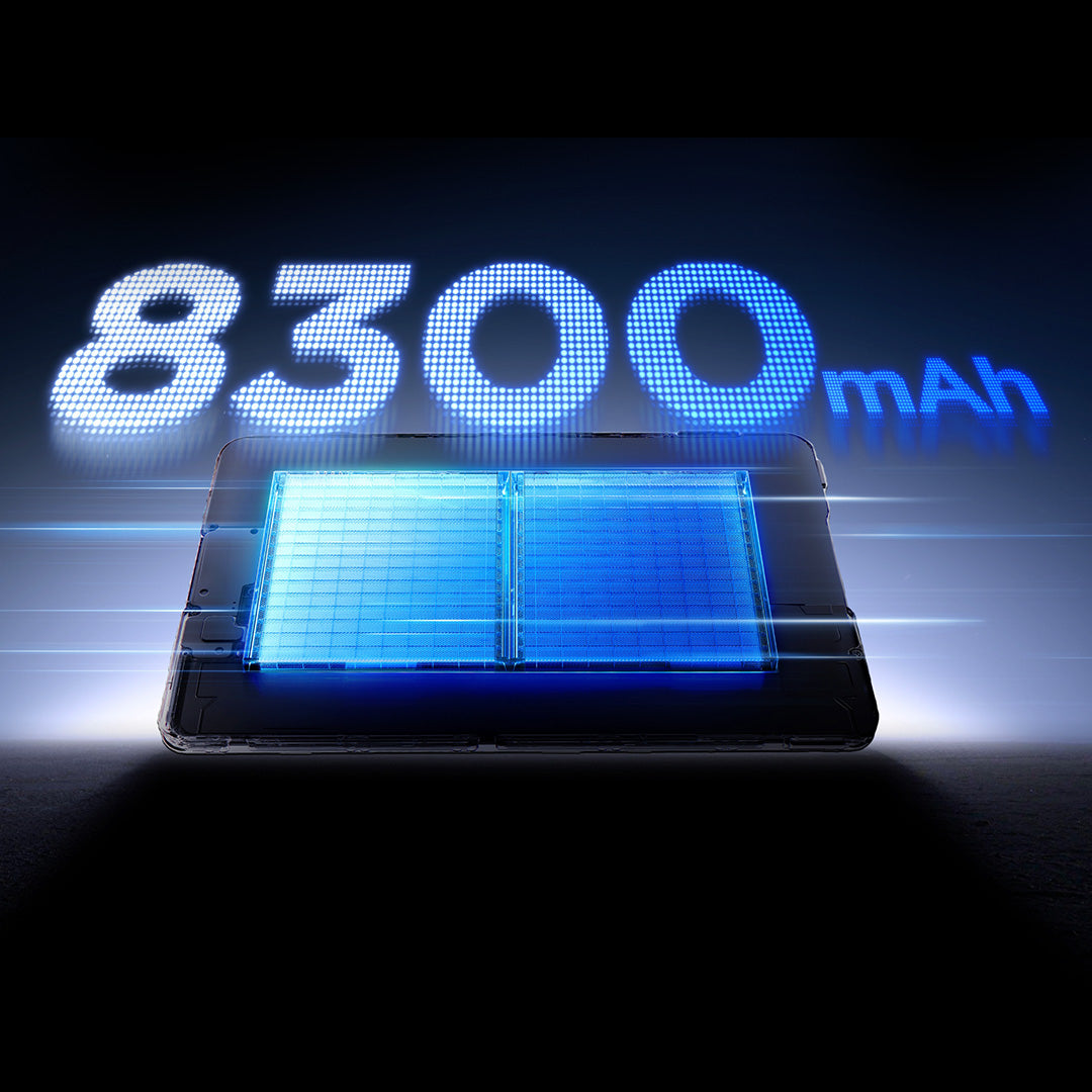 8,300mAh dual-cell battery with up to 75W fast charging