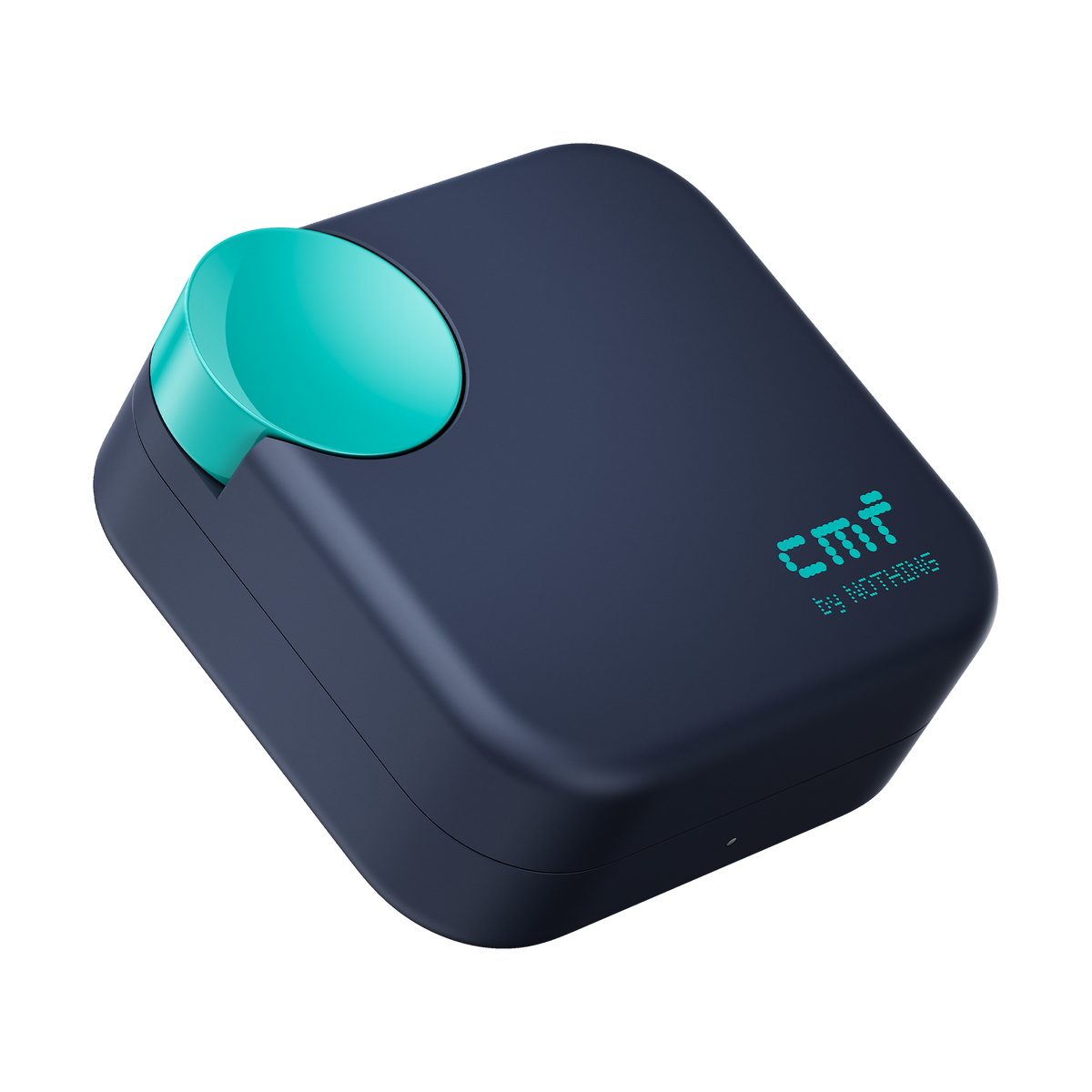 CMF Buds Neo in Dark Blue — closed charging case, product only