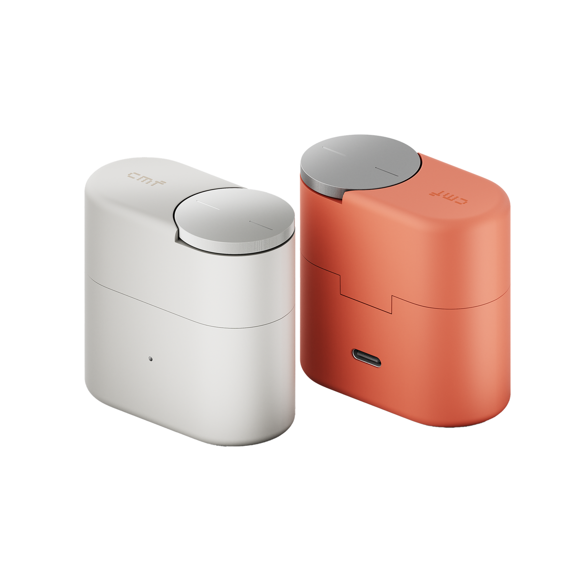 CMF Clip Pro charging cases — front and rear views with the USB-C port, product only