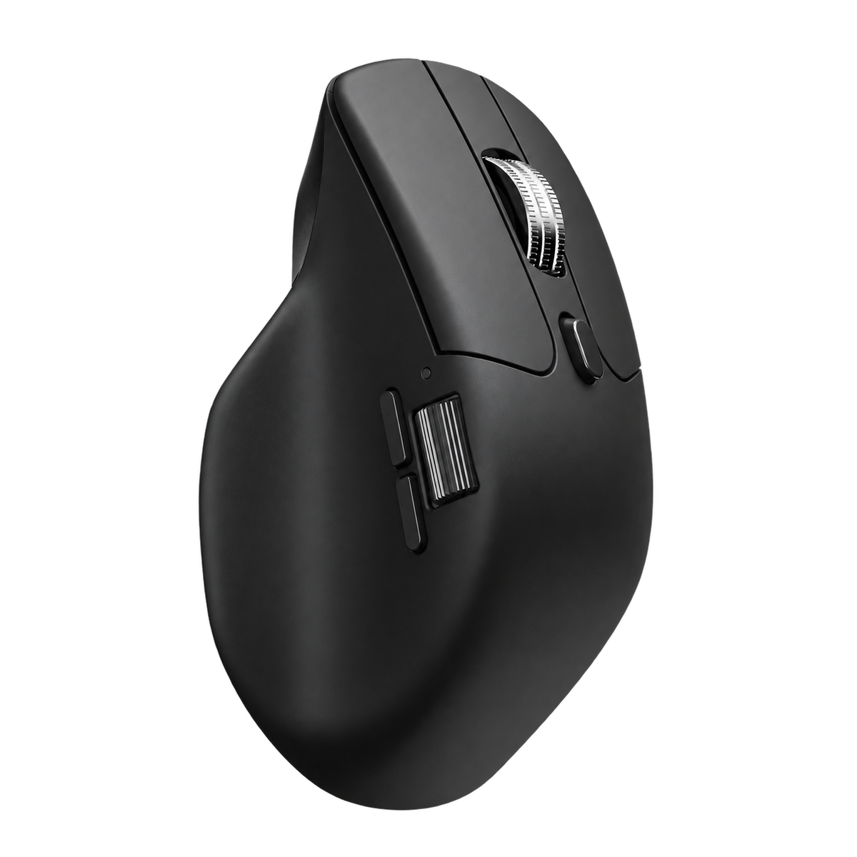 Keychron M6 — black mouse, three-quarter view