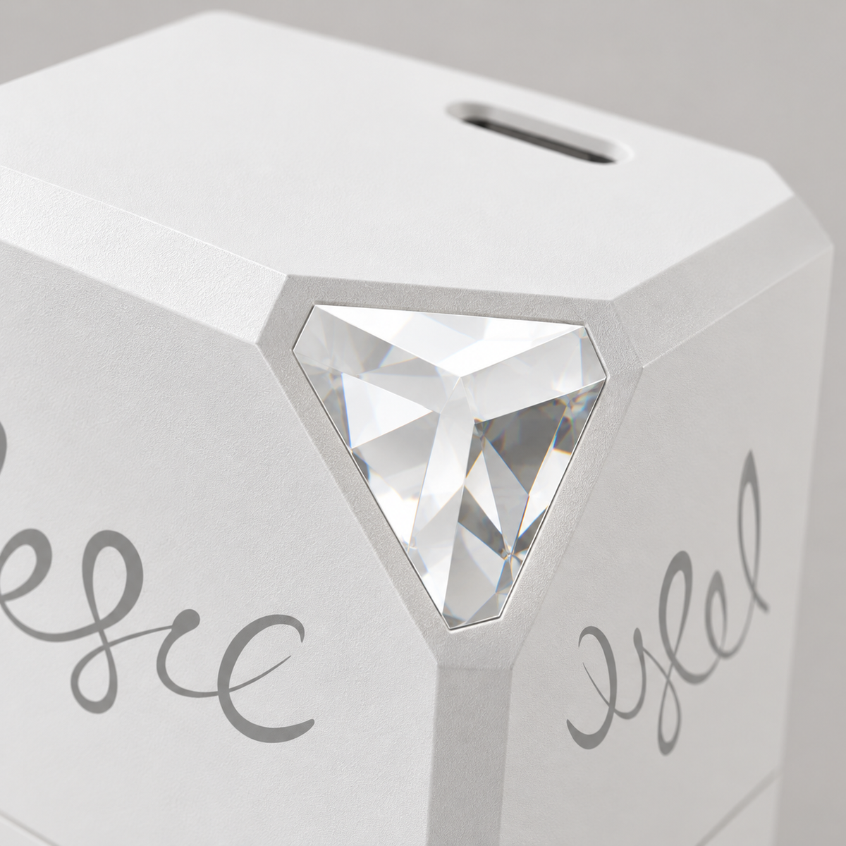 a faceted acrylic corner