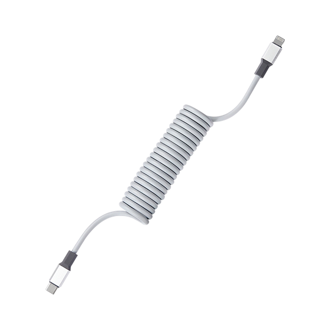 TEGIC Coil Cable in Grey — USB-C to Lightning, product only