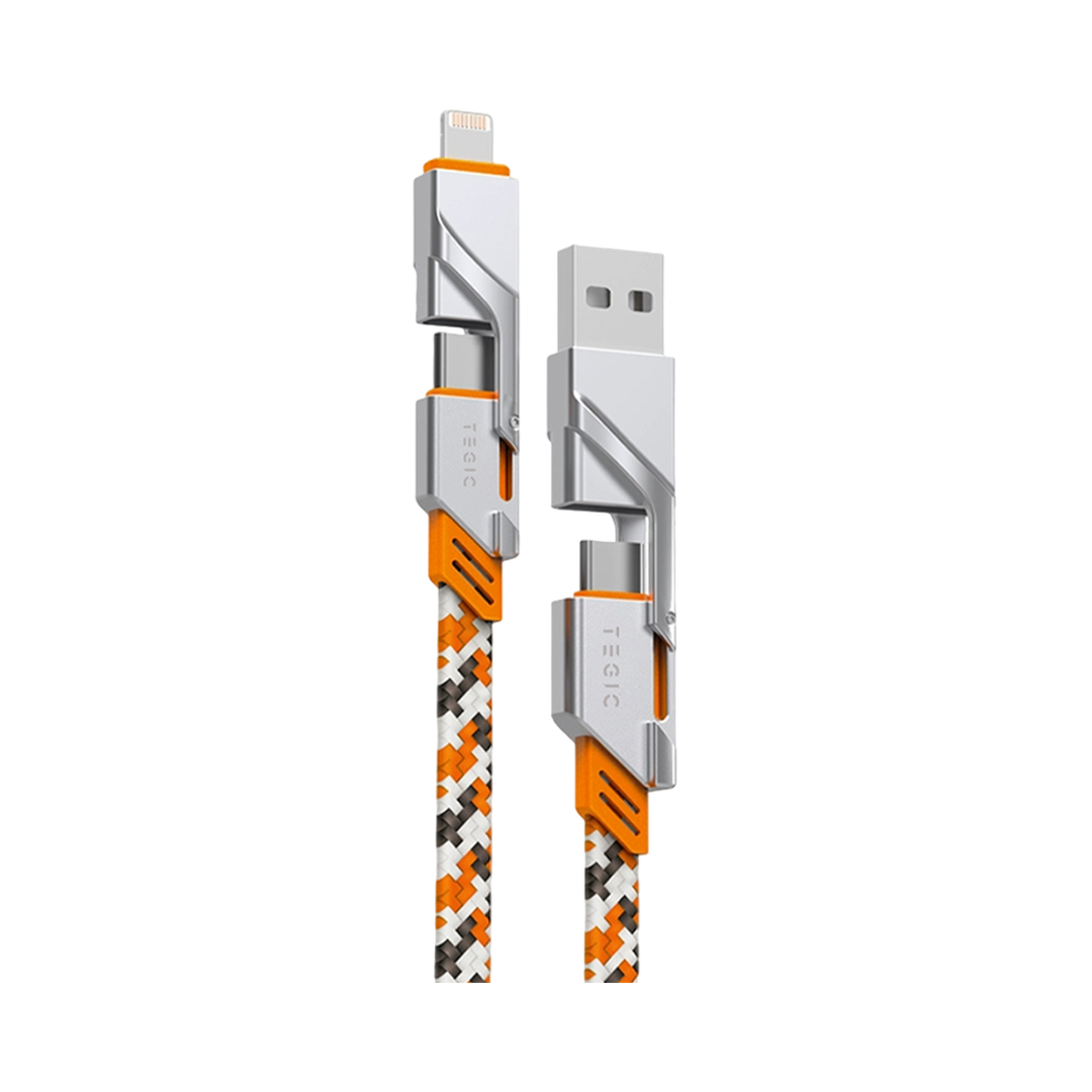 TEGIC ONIX 5.0 Cable - 60W in Orange — front view, product only