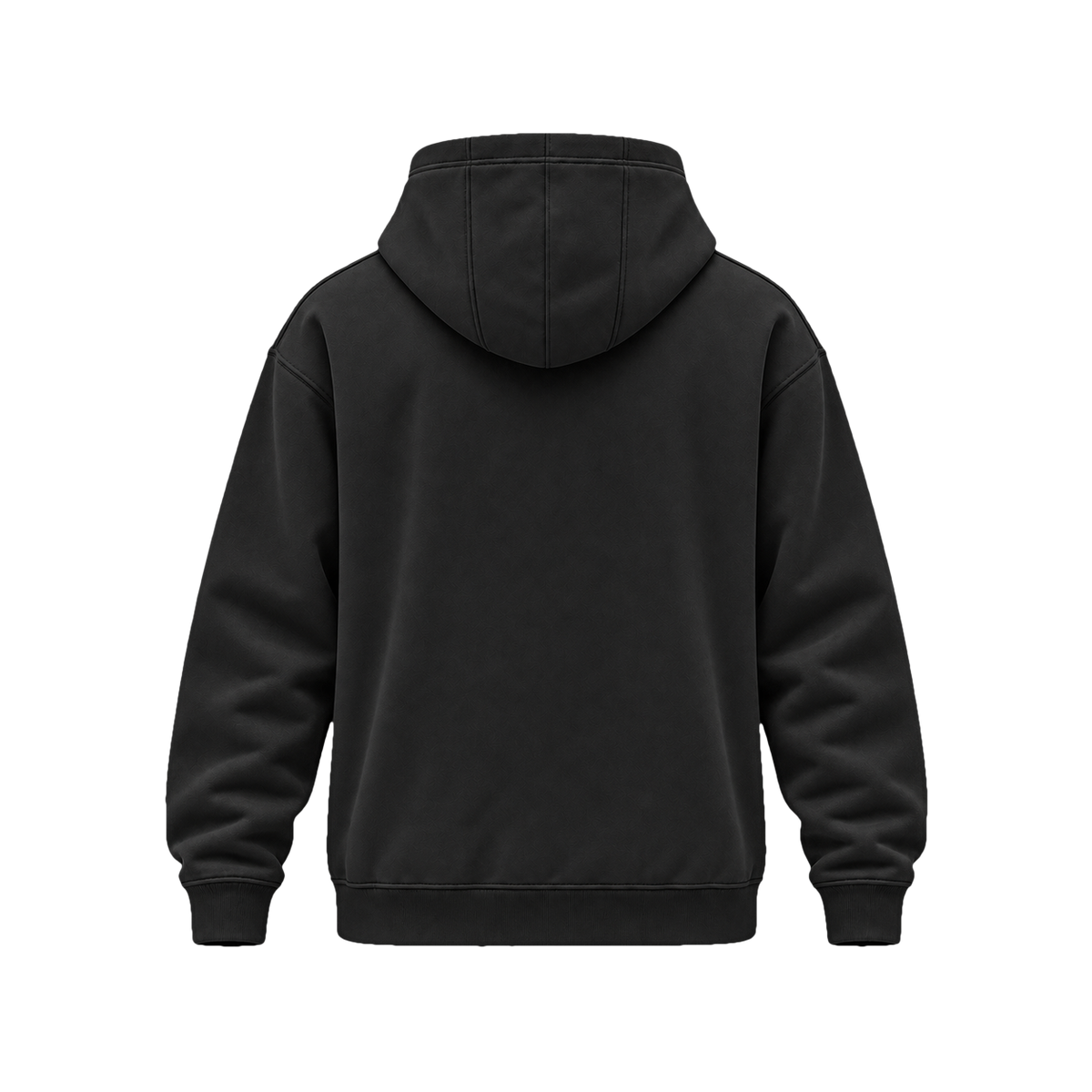 TexTale _FRESH Rain-Repel Hoodie in Black — back view, product only