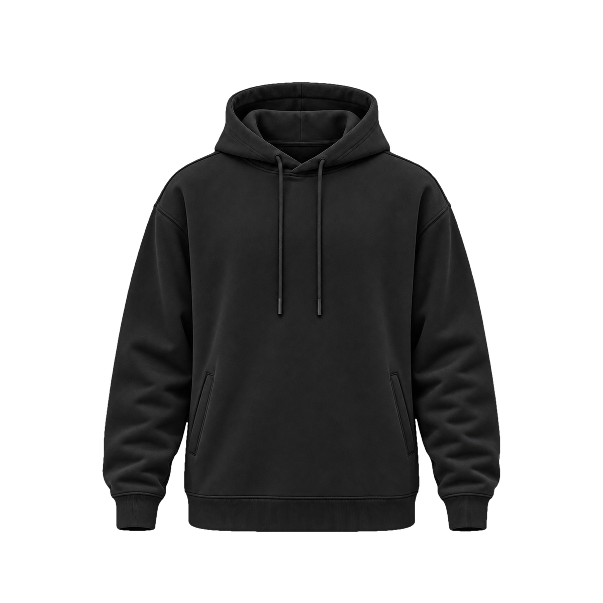 TexTale _FRESH Rain-Repel Hoodie in Black — front view, product only