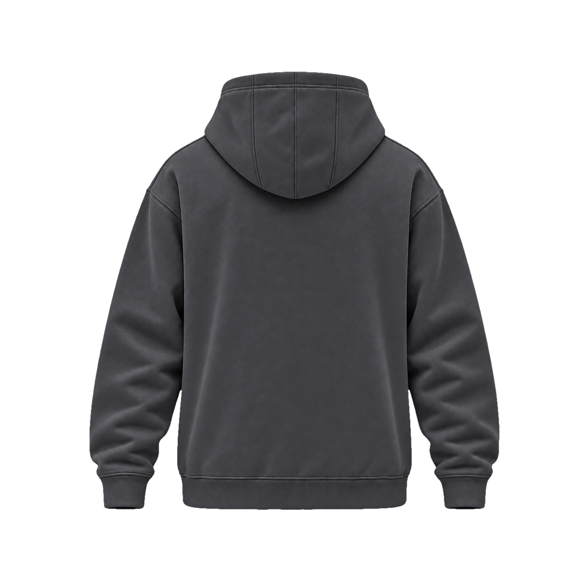 TexTale _FRESH Rain-Repel Hoodie in Charcoal — back view, product only