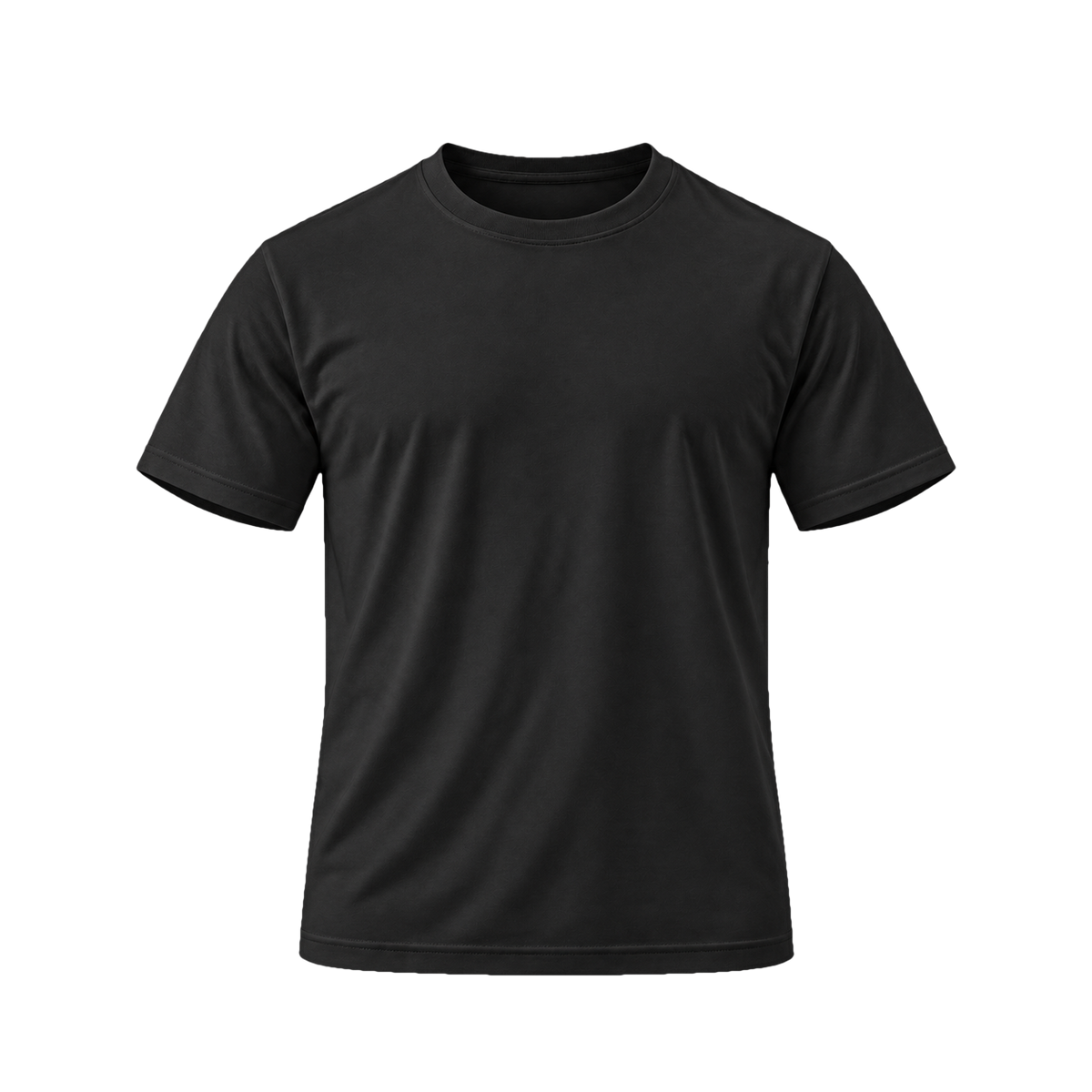TexTale _FRESH Stain-Repel Relaxed Tee in Black — front view, product only