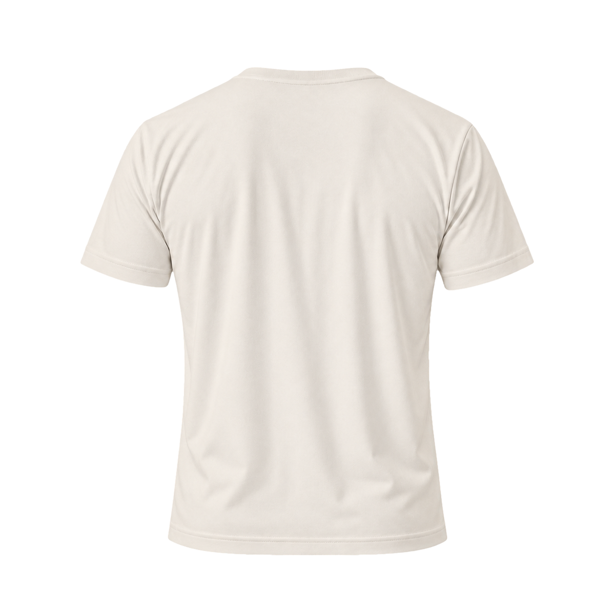 TexTale _FRESH Stain-Repel Relaxed Tee in Ivory — back view, product only